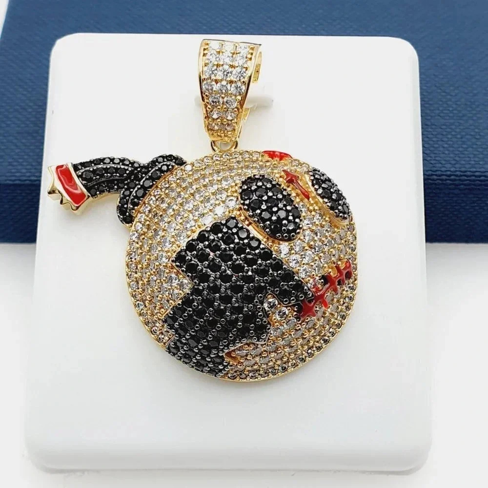 "14k Gold Plated Cubic Zircon Pendant, Evbrs532